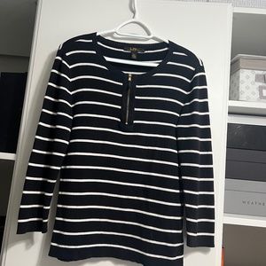 Lauren Ralph Lauren, Size L, Black with white stripes